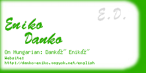 eniko danko business card